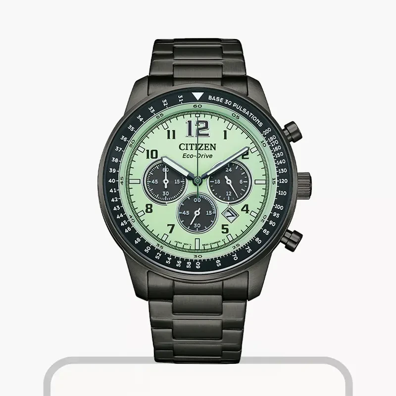 Citizen Eco-Drive Chronograph Luminous Green Dial Men's Watch | CA4507-84X